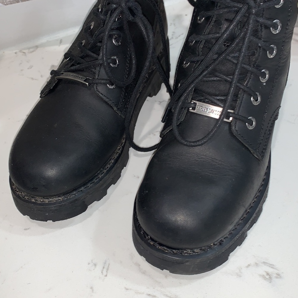 Harley Davidson Lace Up Leather boots - Picture 11 of 17